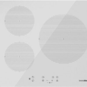 Placa de Inducción Blanca 3 Fuegos Táctil